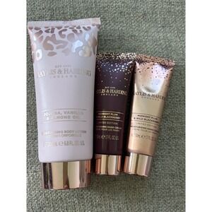 Baylis & Harding ENGLAND 3 Pc Lot! Plum Vanilla Almond Moisturizer Cream Lotion